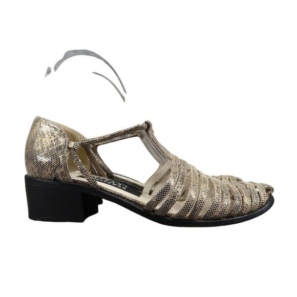 Stuart Weitzman Shoes Women 6 Sandal Dress Fashion Closed Toe Block Heel Slip On - Picture 13 of 13